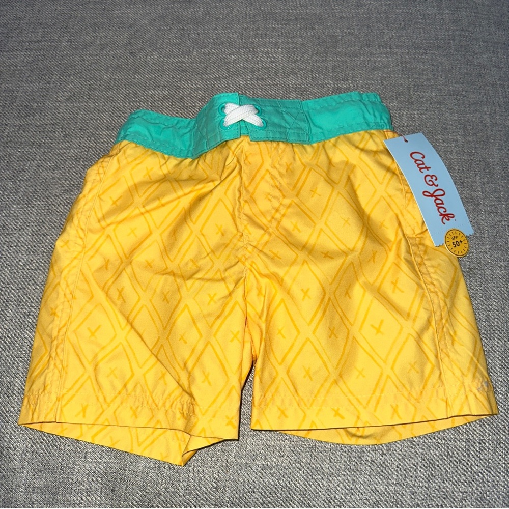 Cat & Jack Boys Bathing Suit Size 2T Yellow NEW SWIM toddler